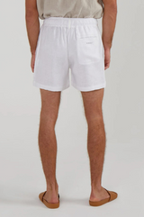 24/7 LOUNGE LINEN SHORTS IN WHITE