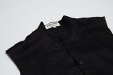 GUNS SLEEVELESS LINEN SHIRT IN BLACK