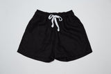 24/7 LOUNGE LINEN SHORTS IN BLACK