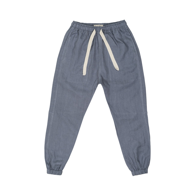 SOCIETY LOUNGE LINEN LONG PANTS IN SLATE